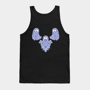 Halloween Ghost Native Ojibwe Floral by Niibidoon Tank Top